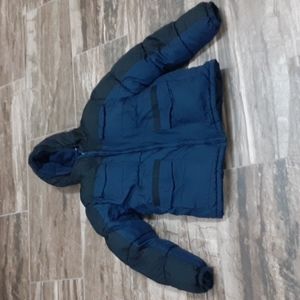 Faded Glory size 18 blue and black puffer jacket fleece-lined